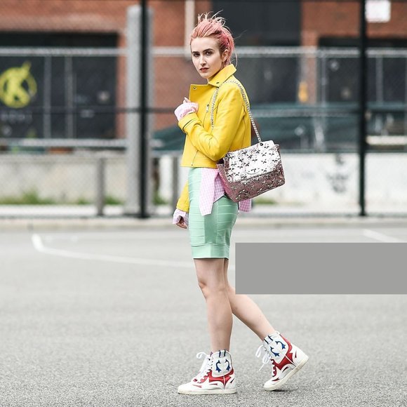 Fornarina x Cowgirls High Top Hidden Wedge Boot Sneakers White Gold Silver 8537 - Picture 7 of 7